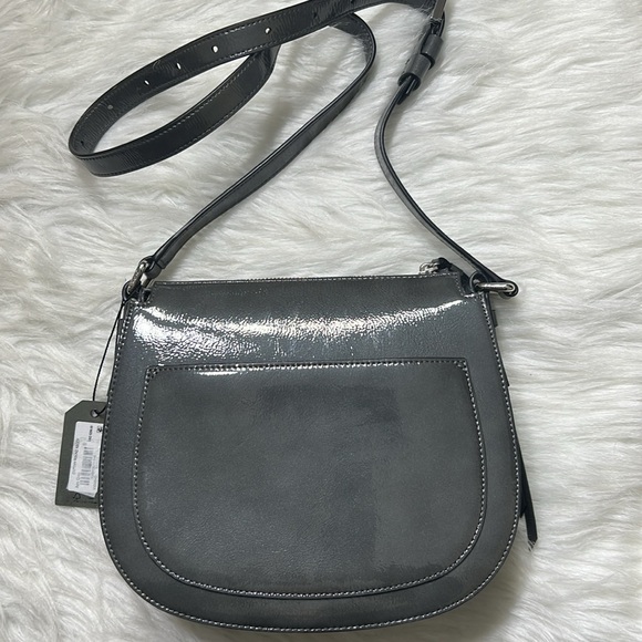 ALLSAINTS Captain Round Crossbody Ash Grey NWT - Picture 5 of 13